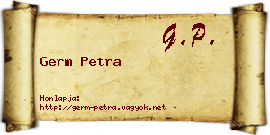 Germ Petra névjegykártya